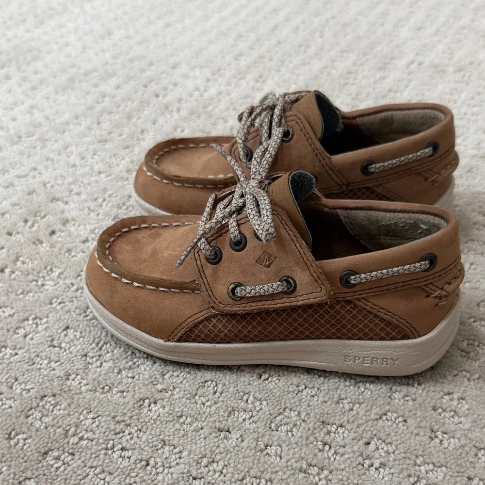 Sperry Kids Brown Suede Lace-Up Boat Shoes